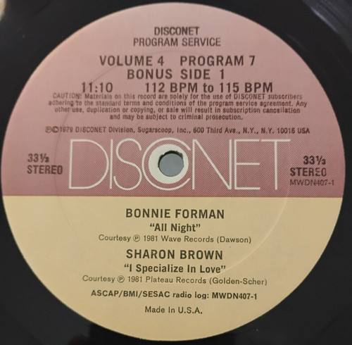 Disconet volume program 7 - program,